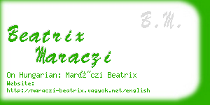 beatrix maraczi business card